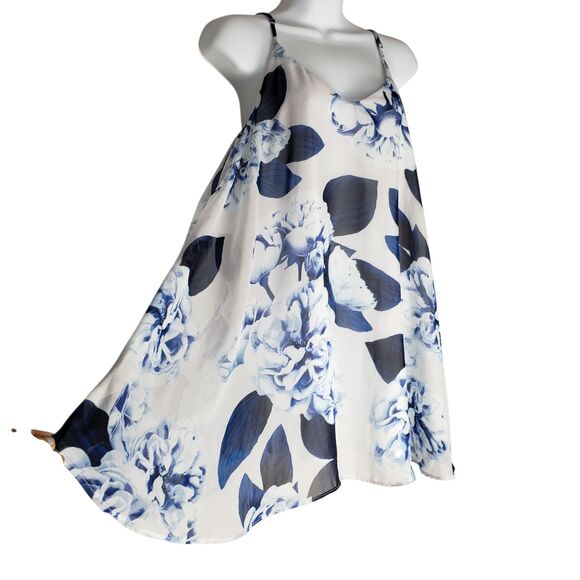 Show Me Your Mumu Circus Mini Dress Small Blue Bouquet Floral Y2K - Picture 3 of 10